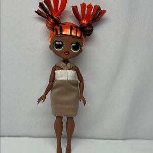 Stylish Lol Surprise Doll with Orange Hair and Tan Dress